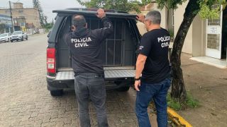 Prisão de suspeito da prática de furto a estabelecimento comercial no Bairro Avenida, em São Lourenço do Sul