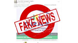 Fake News: é falso concurso para vagas no CRAS da Prefeitura de Camaquã