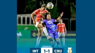Gurias Colorada empatam em 1 a 1, com o time do Cruzeiro, pelo Brasileiro Feminino