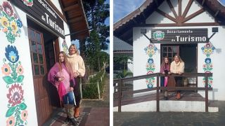 Miss Brasil Kids 2021 visita Casa do Artesão e Departamento de Turismo de Dom Feliciano