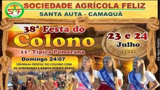 38ª Festa do Colono e 11ª Festa Típica Pomerana iniciam neste sábado, dia 23 de julho, em Camaquã