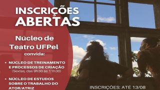 Núcleo de Teatro da UFPel recebe inscrições para novos integrantes