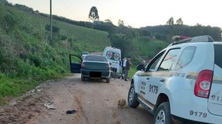 Idoso morre em colisão frontal entre carro e moto na estrada da Localidade de Tiririca, em Cerro Grande do Sul 