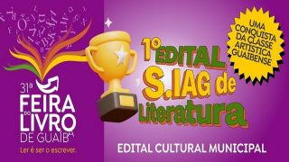 Cultura em Guaíba: inscrições no 1º Edital Mostra s.IAG de Literatura, destinado a escritores, até dia 14 de junho