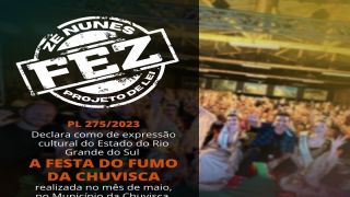 Projeto do Deputado Zé Nunes declara a Festa do Fumo, em Chuvisca, como expressão cultural do RS