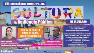 Audiência pública para discussão da Lei Paulo Gustavo e Conferência Municipal de Cultura em Jaguarão