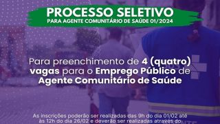 Prefeitura de Encruzilhada do Sul recebe inscrições, até dia 26/2, para processo seletivo