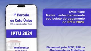 Pagamento da cota única do IPTU de São Lourenço do Sul, até 11/3 com 5% de desconto