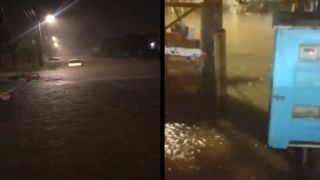 Chuva torrencial, desabastecimento de energia e alagamento de casas, em Camaquã