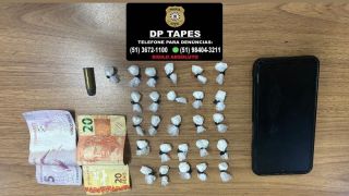 Duas pessoas são presas por tráfico de drogas, pela Polícia Civil, em Tapes