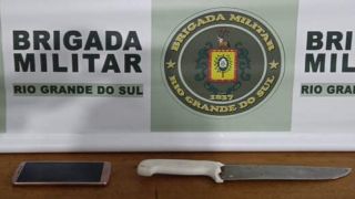 Com uso de uma faca, homem assalta mulher, em Rio Pardo, e rouba o aparelho celular