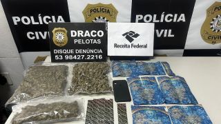 Uruguaio é preso pela Draco Pelotas e Receita Federal, com apreensão de 3 mil pontos de LSD