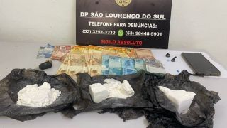 Homem e mulher são presos no Bairro Navegantes, em São Lourenço do Sul, por tráfico de drogas