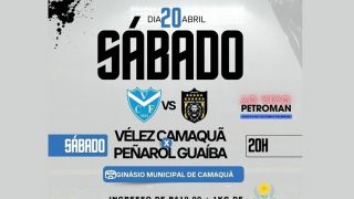 Vélez Camaquã enfrenta o Peñarol de Guaíba, neste sábado, dia 20, às 20h, no Ginásio de Camaquã