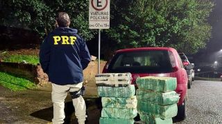 PRF prende traficante com mais de 200 quilos de maconha na BR-480, em Erechim