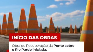 Iniciada obra de recuperação da Ponte sobre o Rio Pardo, no km 137 da RSC-287, em Candelária